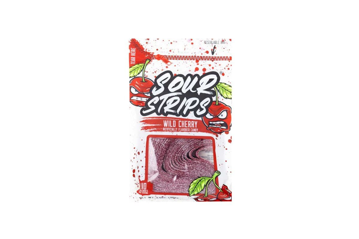 Sour Strips Peg Bag Wild Cherry 96g