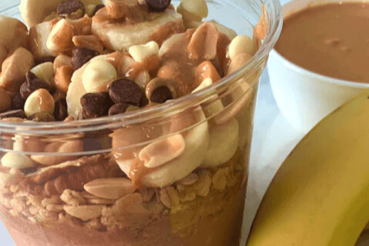 Chocolate Peanut Butter Banana Smoothie Bowl