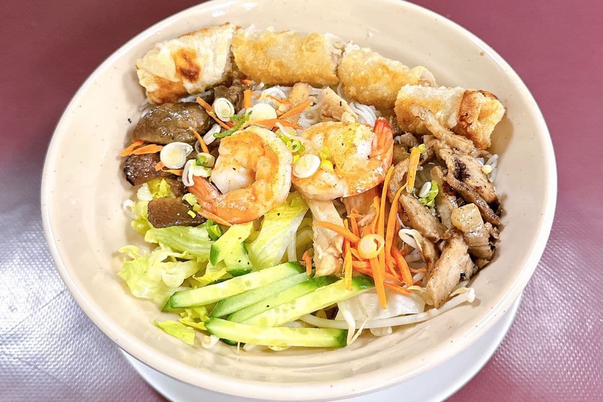 33. Minh's Special Grilled Combo (Pork, Chicken, Beef, Shrimp, and Roll)