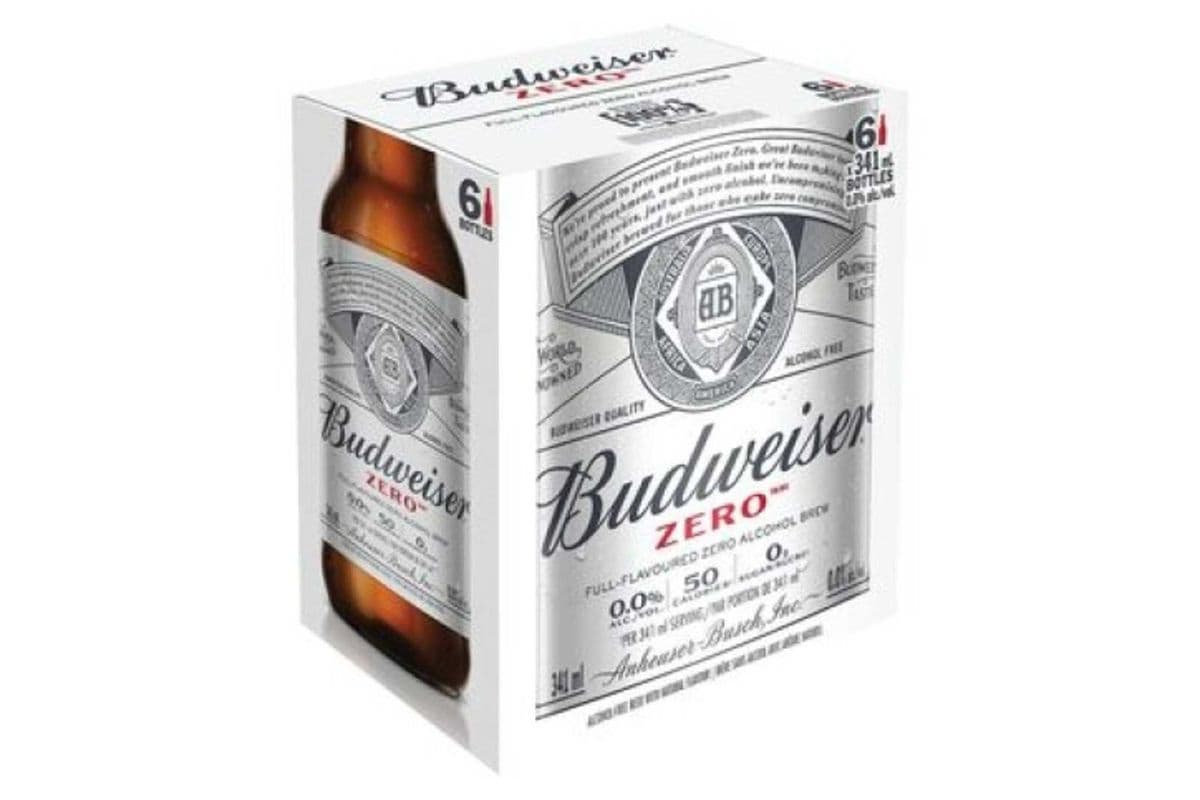 Budweiser Zero (6 x 341 ml Bottles)