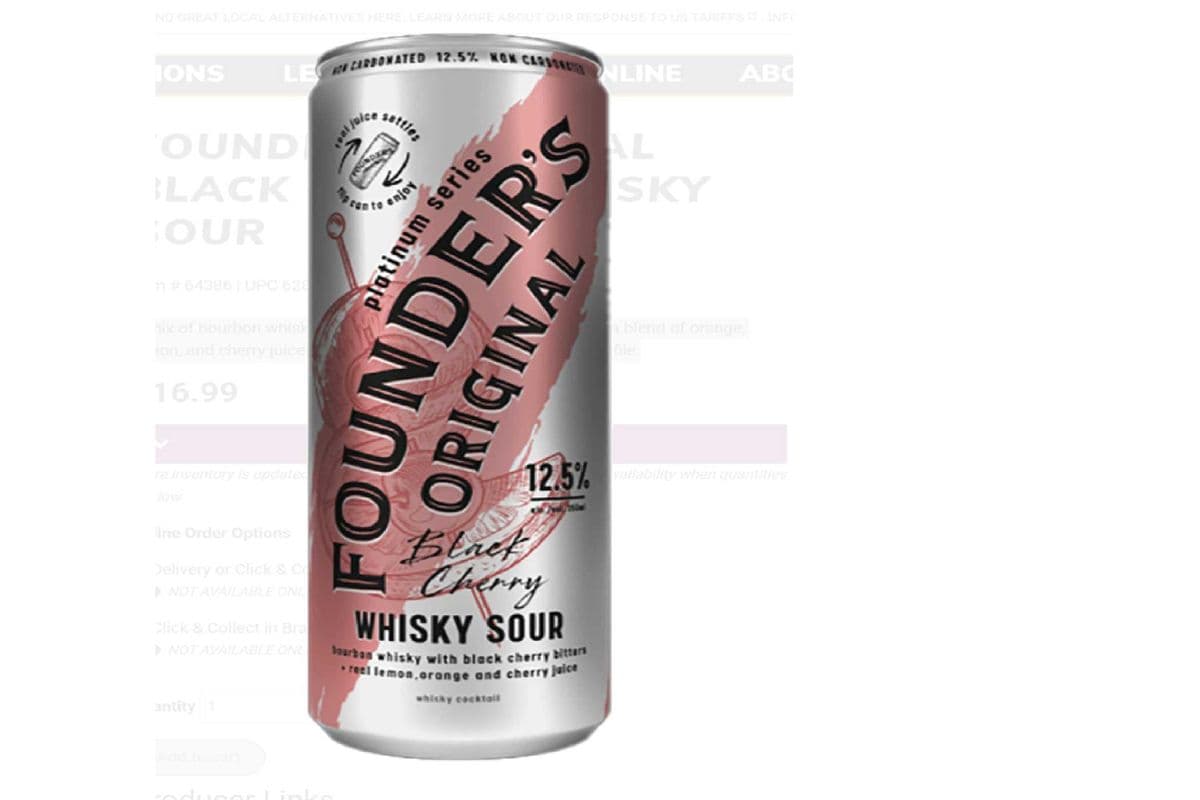 Founder's Original Black Cherry Whisky Sour (4 x 355 ml cans)