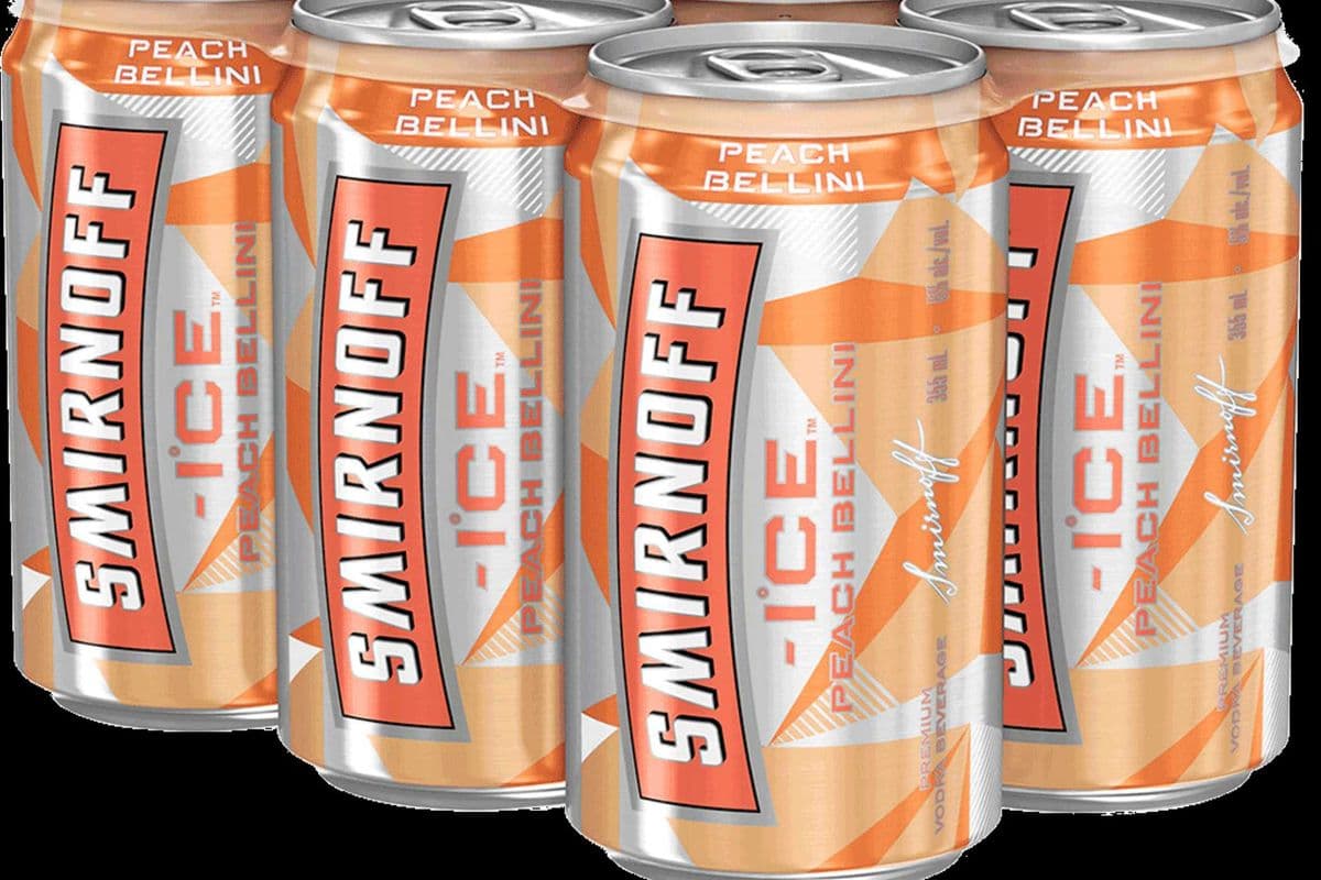 SMIRNOFF ICE PEACH BELLINI (6 PACK) (6 x 355ML CAN)