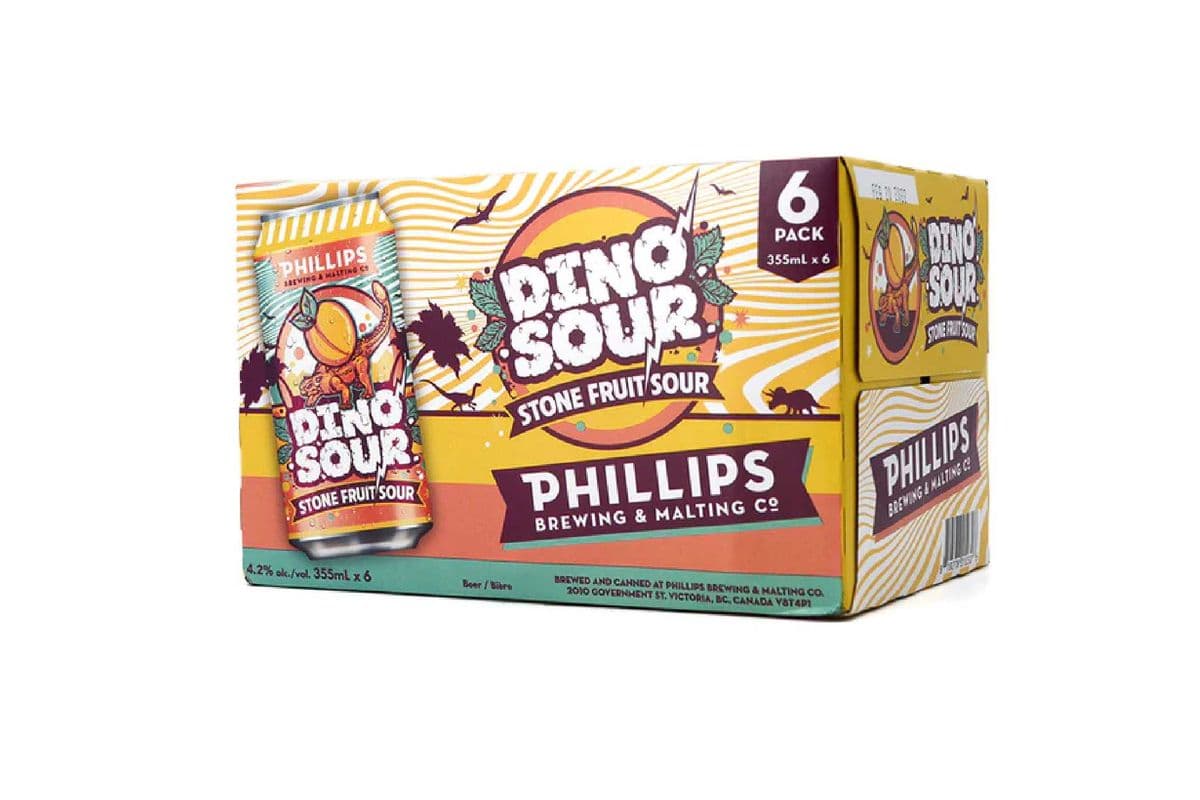 Phillips Dinosour Stone Fruit (8 Pack Cans) (6 x 355 ml Cans)