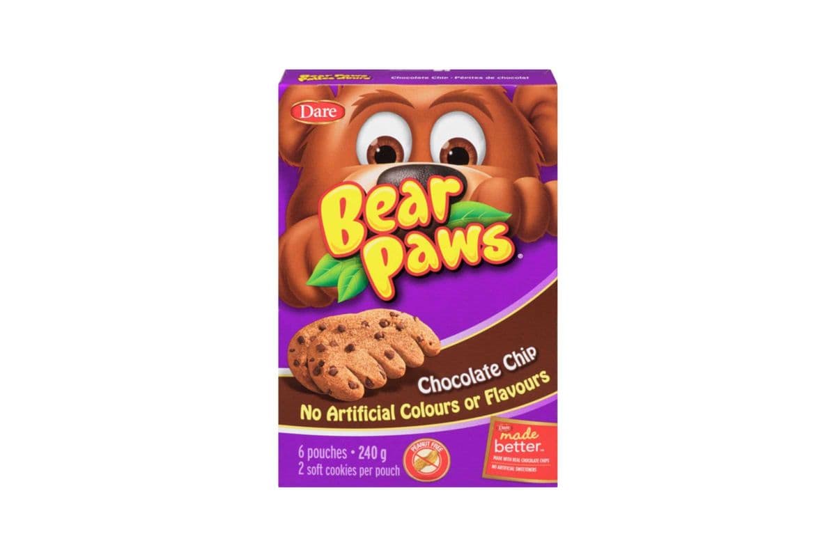 Dare Bear Paws Chocolate Chip 240g