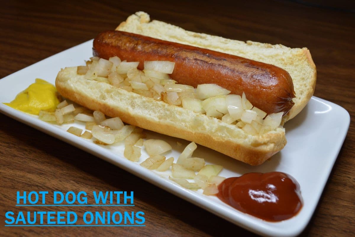 Hot Dog with Sauteed Onions