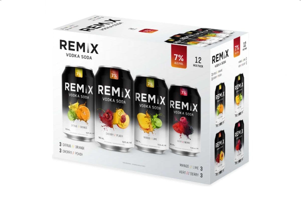 Remix Vodka Soda Mix Pack (12 x 355 ml)