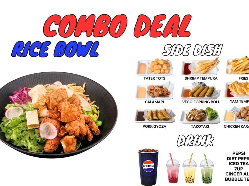 Karaage Rice Bowl Combo