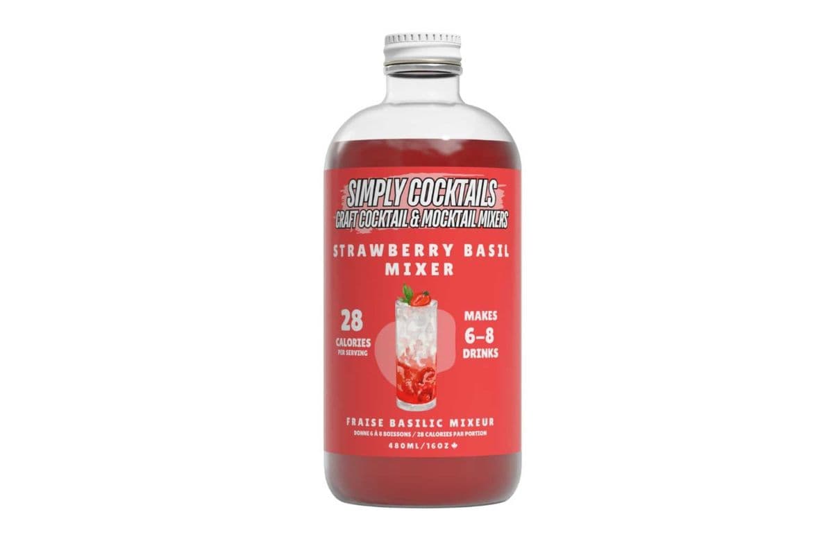 Simply Cocktails Strawberry Basil (480ml) (1 x 480 ml)