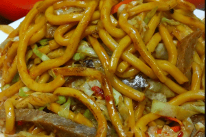 Shanghai Style Fried Thick Noodle 上海粗炒面