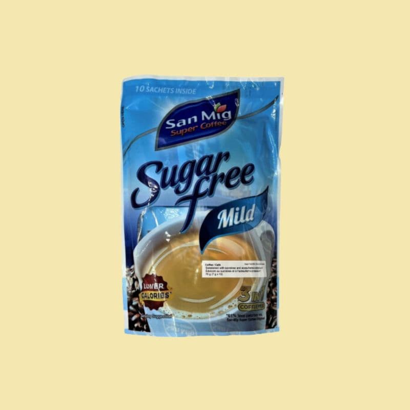 San Miguel Super Coffee 3 in 1 Sugar Free Instant Coffee (Mild) 10x7g