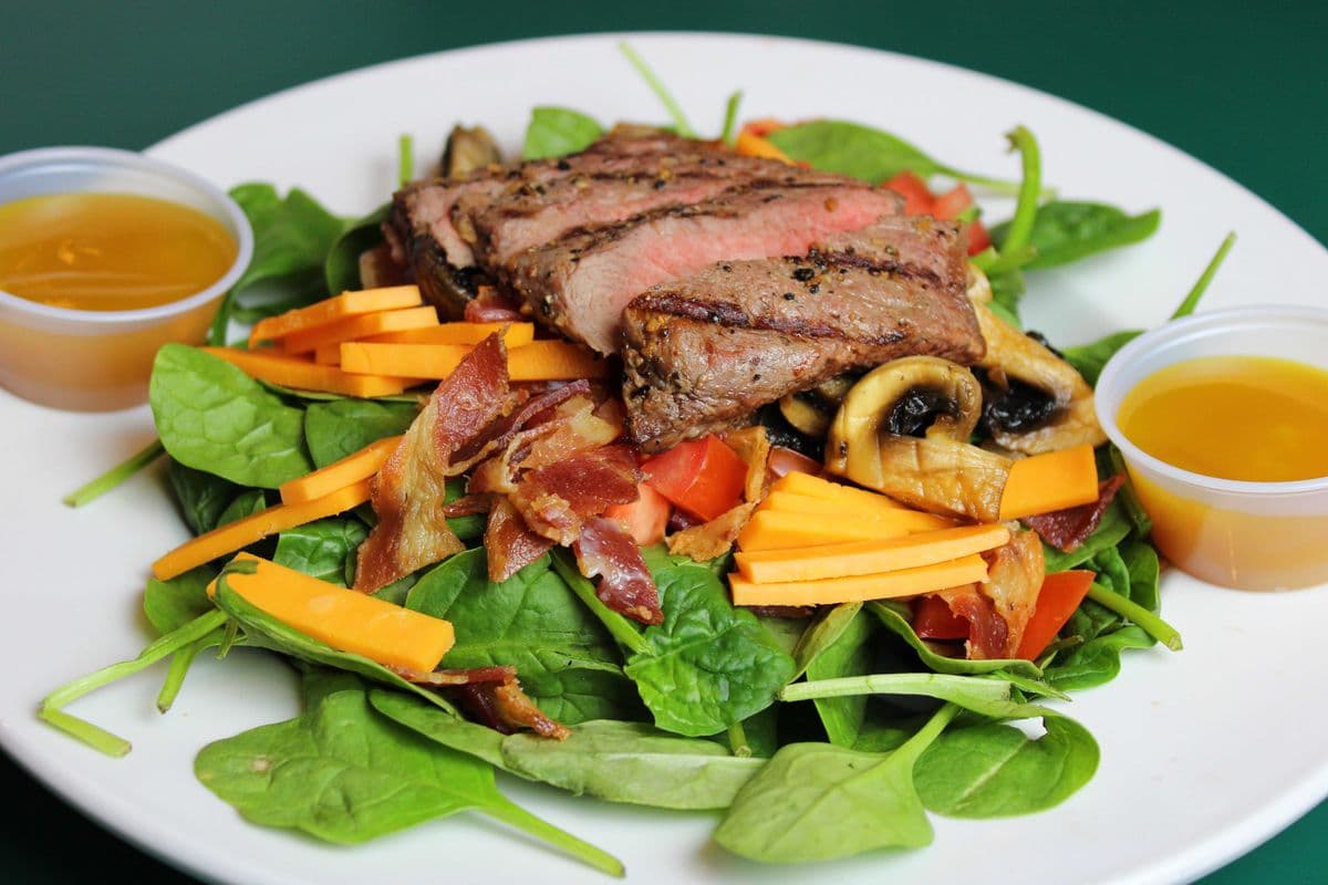 Baby Spinach and Steak Salad