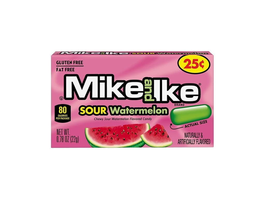 Mike and Ike Sour Watermelon 22g Fruit Candy Jelly Beans