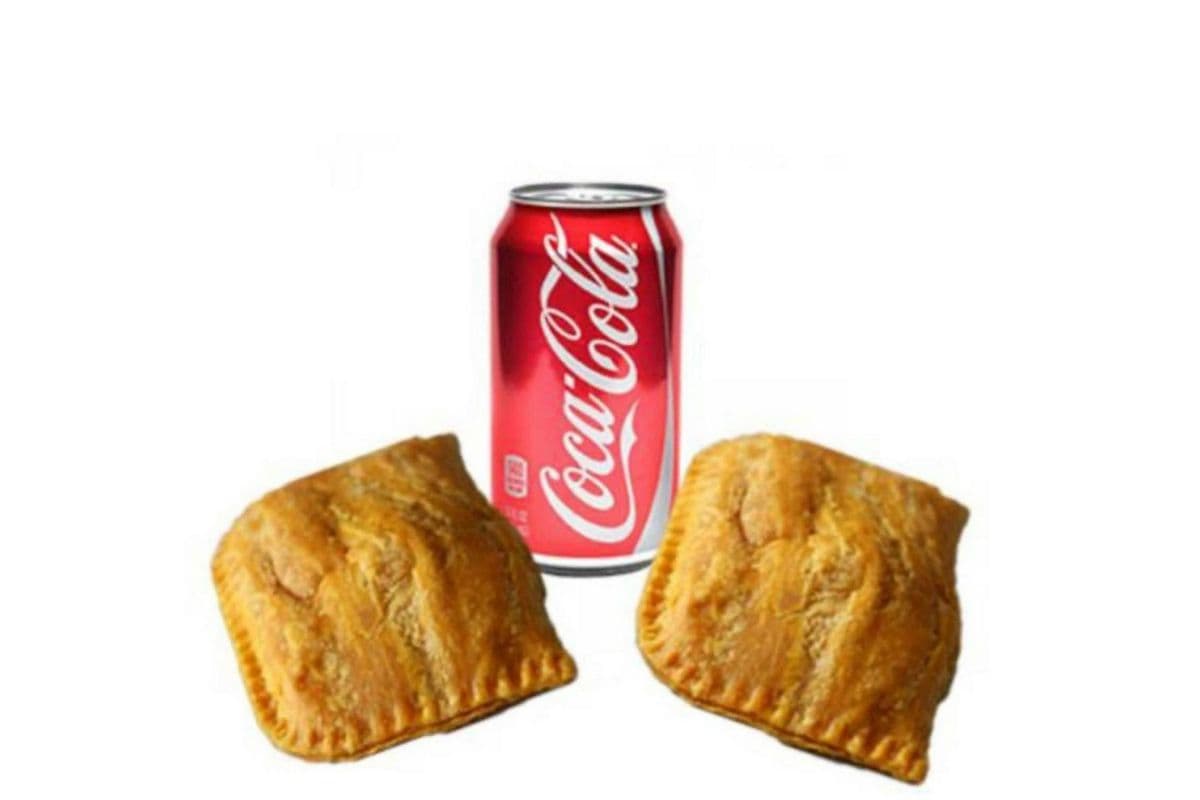 Jamaican Beef Patty (2 pcs) and One Canned Coke