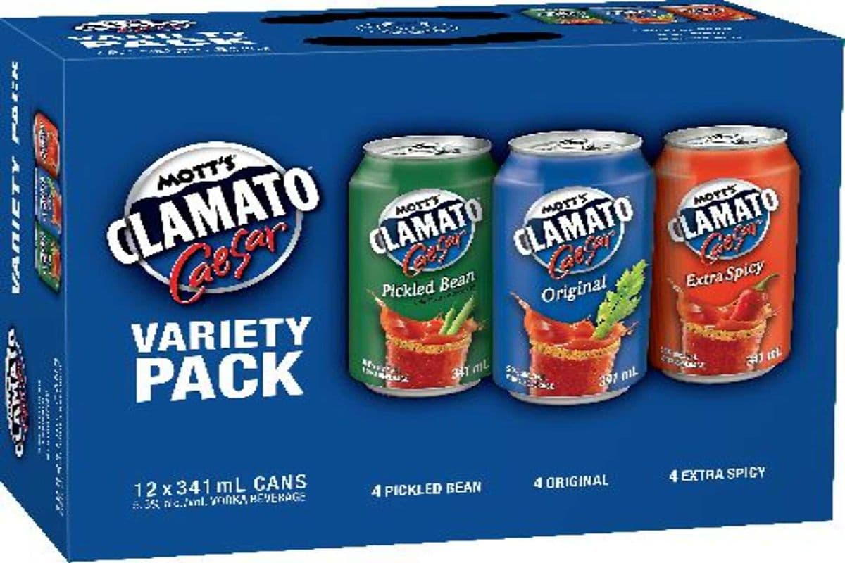 MOTT'S CLAMATO CAESAR VARIETY PACK 12X355ML (12 x 355ML)
