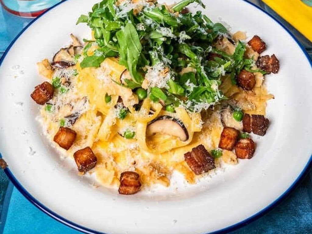 Truffle Mushroom and Pork Belly Fettucine
