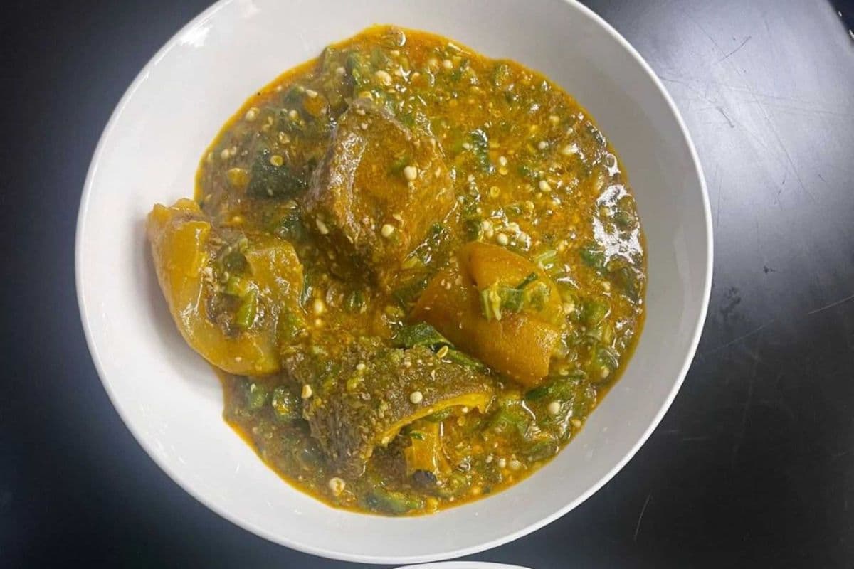 Nigerian Okro and garri