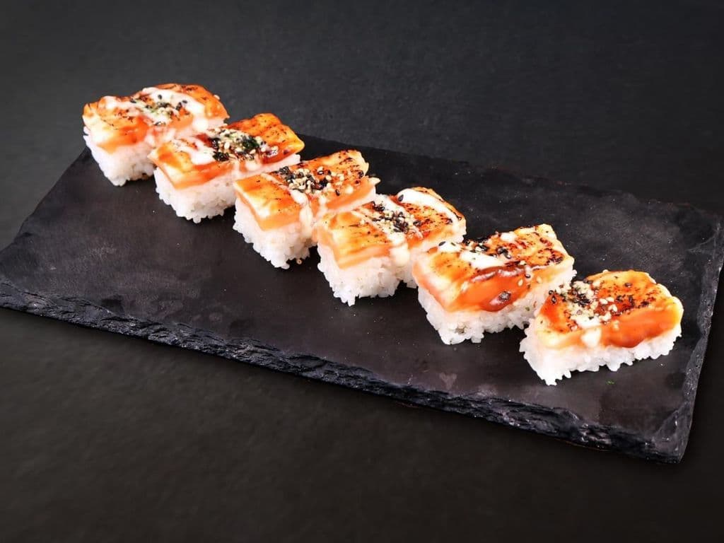 Aburi Salmon Oshi.