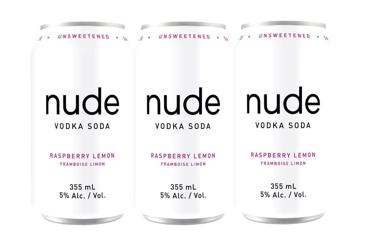 Nude Vodka Soda Raspberry Lemon (6 x 355mL Cans)