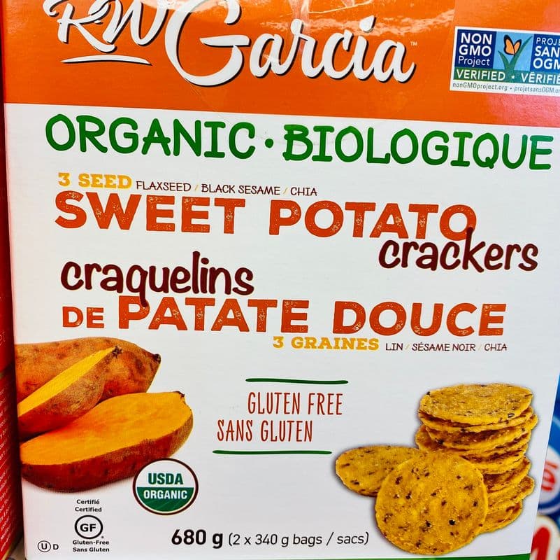 Raw Garcia Organic Three Seed Sweet Potato Crackers (680 g)