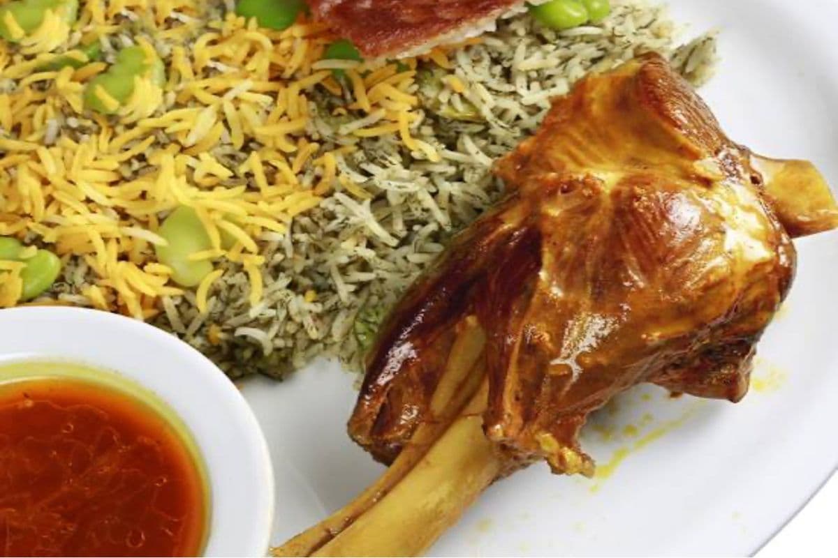 Baghali Polo with Lamb Shank