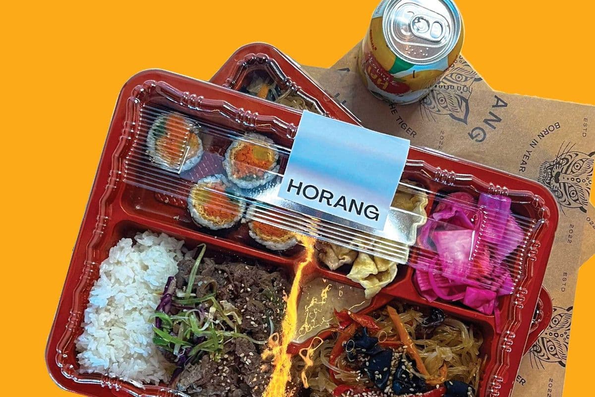 Dosirak Korean packed meal box [Bulgogi, jeyuk, and chicken ganjung]