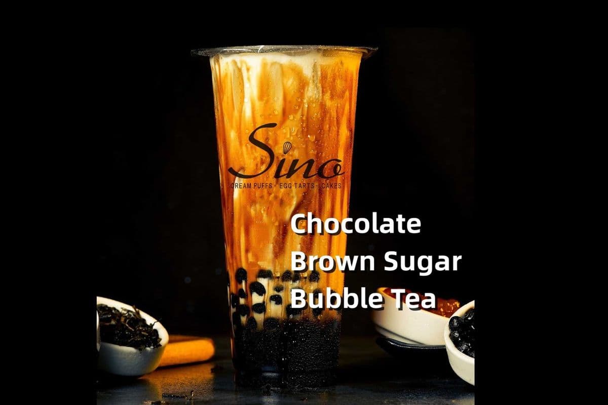 Iced Chocolate Brown Sugar Boba Tea (Tapioca Pearls) (20 oz)