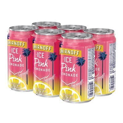 Smirnoff Ice Pink Lemonade (6 x 355 ml)