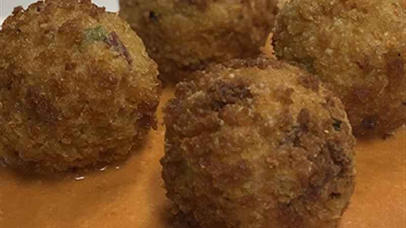 Bacon Cheese Rice Balls
