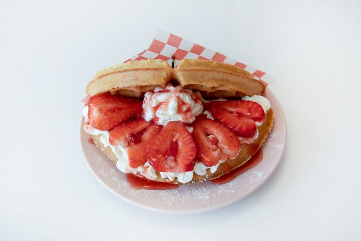 Very Very Strawberry Waffle Sandwich