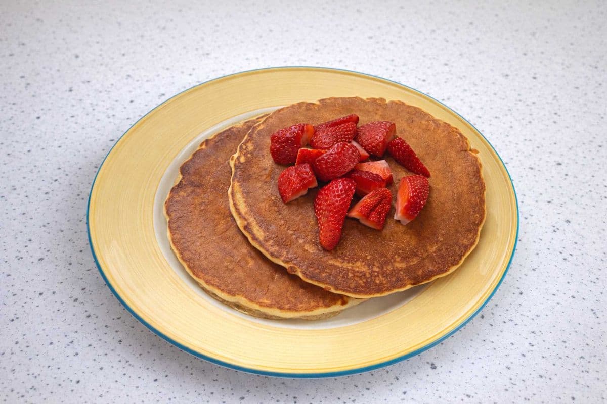 TWO STRAWBERRY PANCAKES