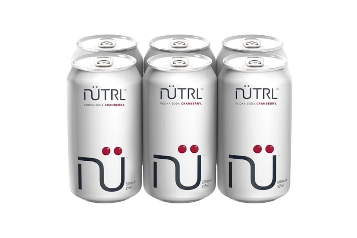 Nutrl Vodka Cranberry (6 Cans) (1 x 355 ML CAN)