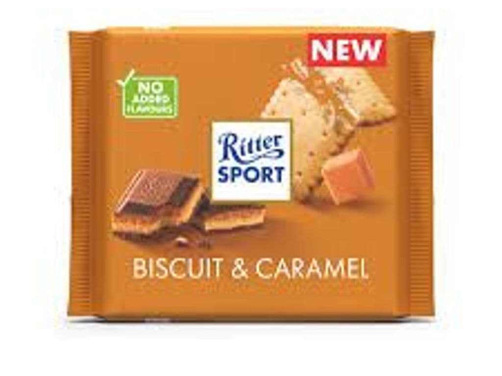 RITTER SPORT CARAMEL & BISCUIT 100G