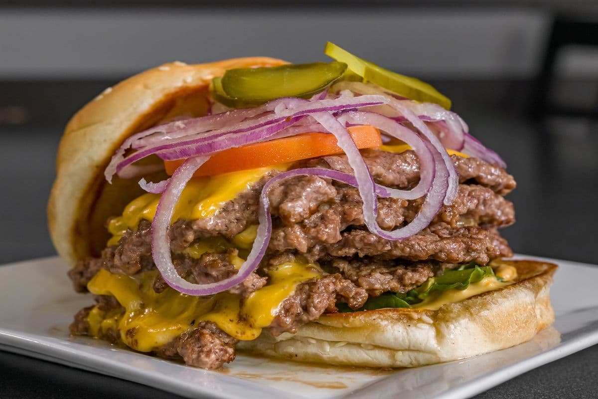 13. Four Patty Smash Burgur