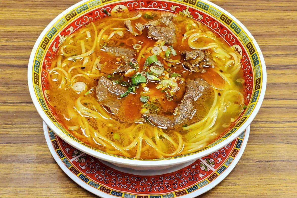 8. Beef or Chicken Satay Noodle Soup (Spicy)