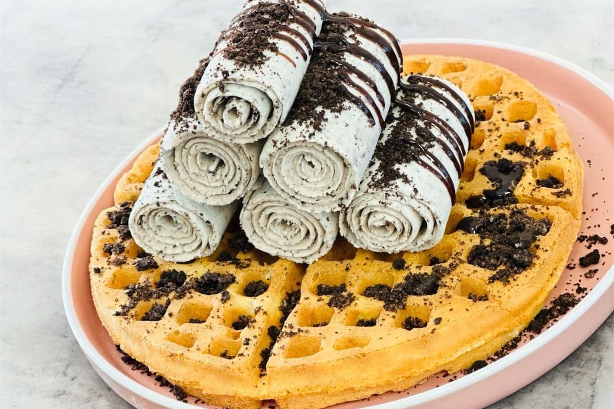 Cookies And Cream On Waffle