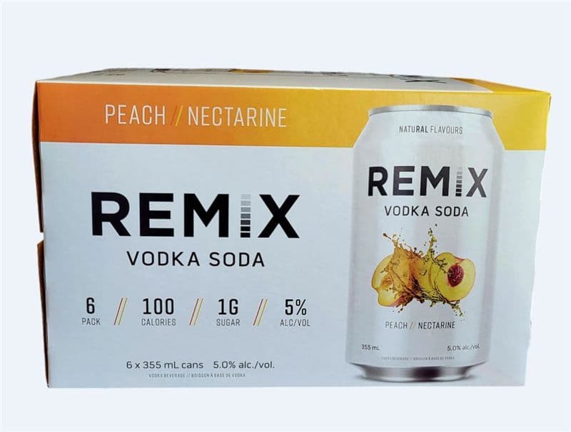 REMIX PEACH NECTARINE VODKA SODA (6x355ML)