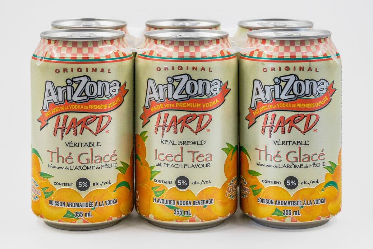 Arizona Hard Peach Iced Tea New (6 Pack) (6 x 355ML CAN)