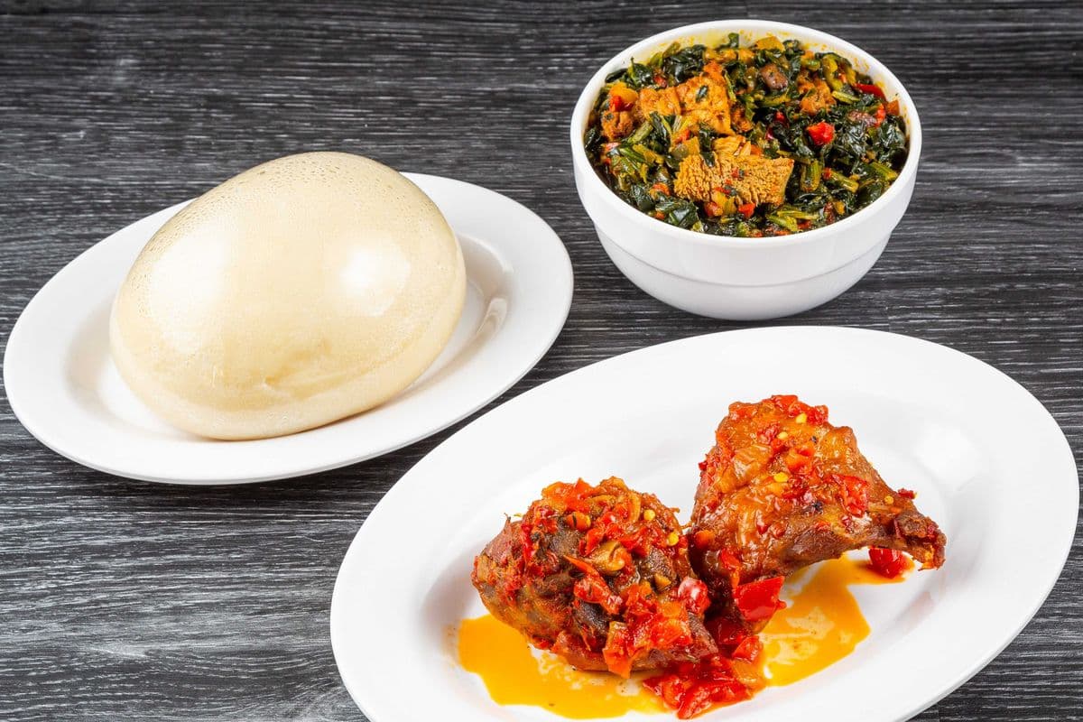 Efo Riro Soup + Protein Combo