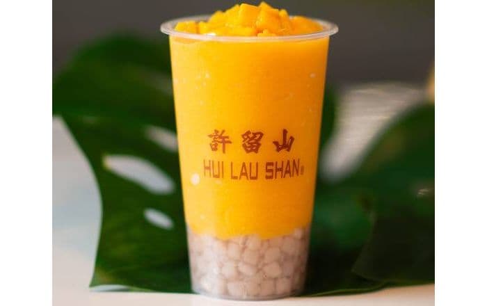 Mango Slush with Mini Taro Balls