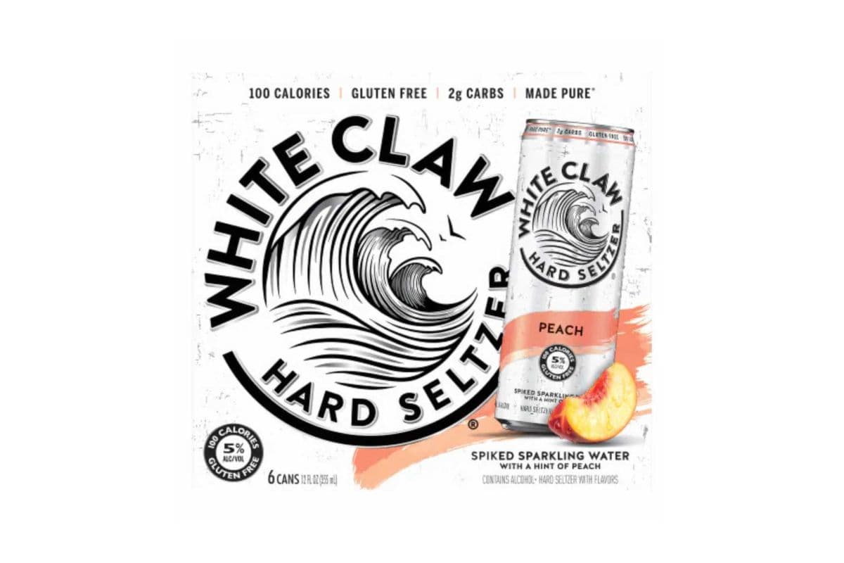 White Claw Peach (6 cans) (1 x 6x355ml)