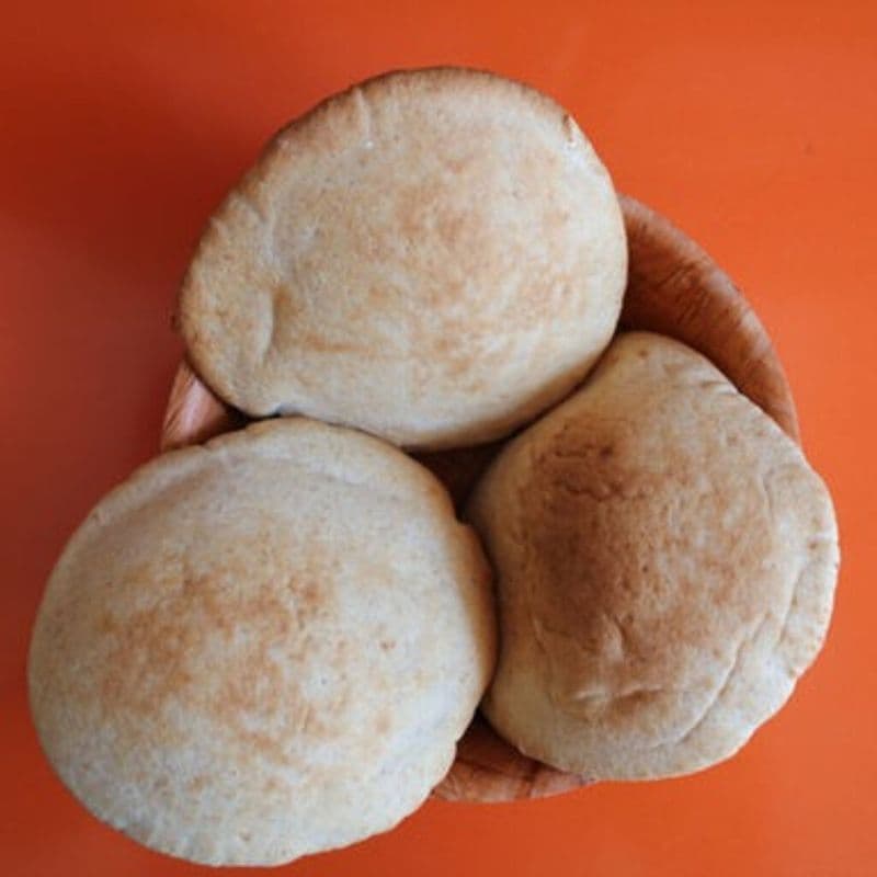 Pain pita blé entier frais / Whole Wheat Pita Bread