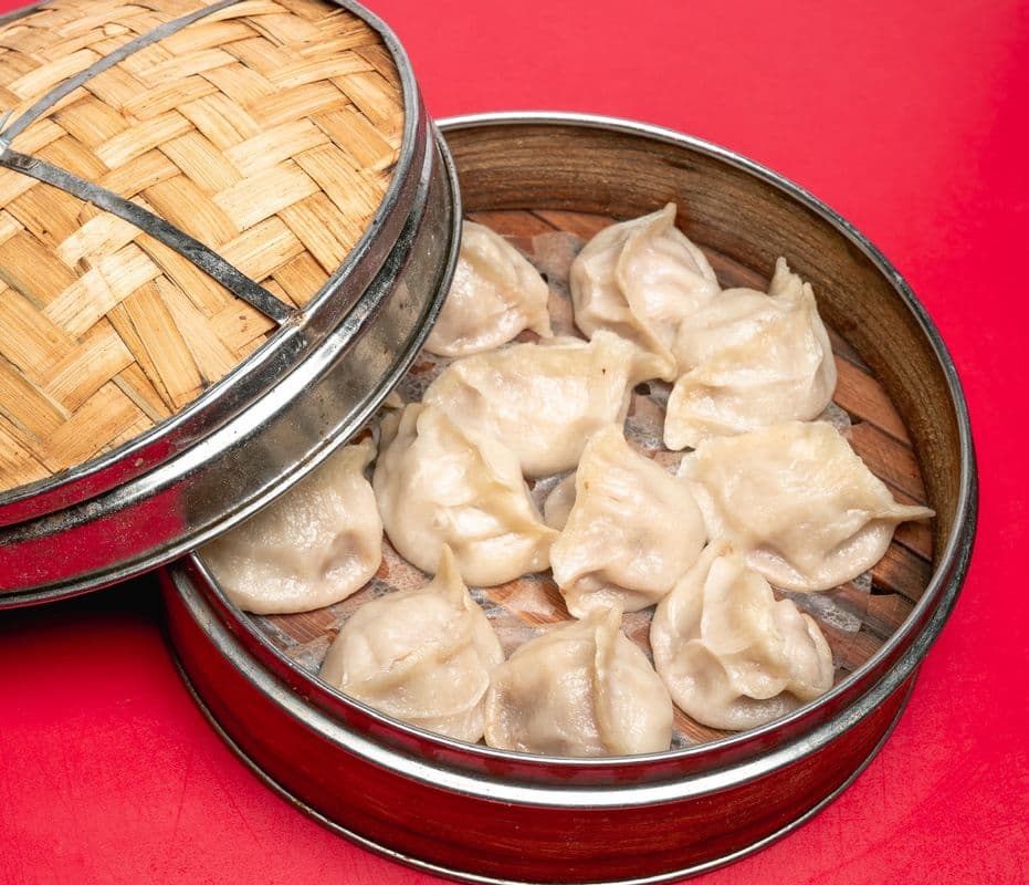 Steamed Pork& Chive Dumpling (10) / 猪肉韭菜蒸饺  -H5
