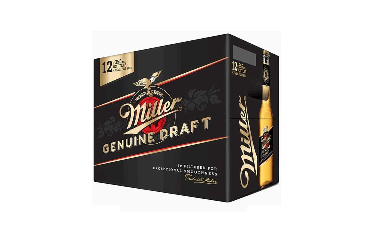 Miller Genuine Draft (12 Pack) (12 x 355 ml Bottle)