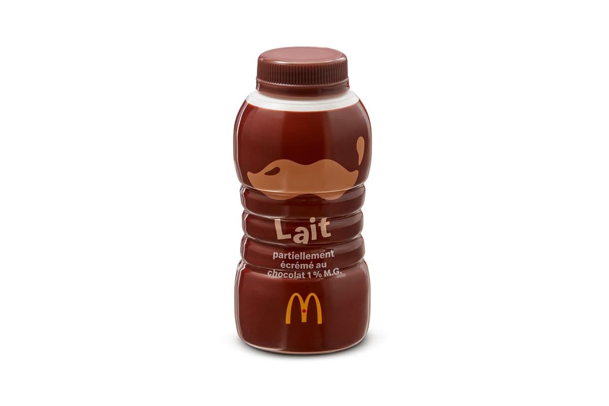 Bouteille de lait 1% au chocolat [170.0 Cal]