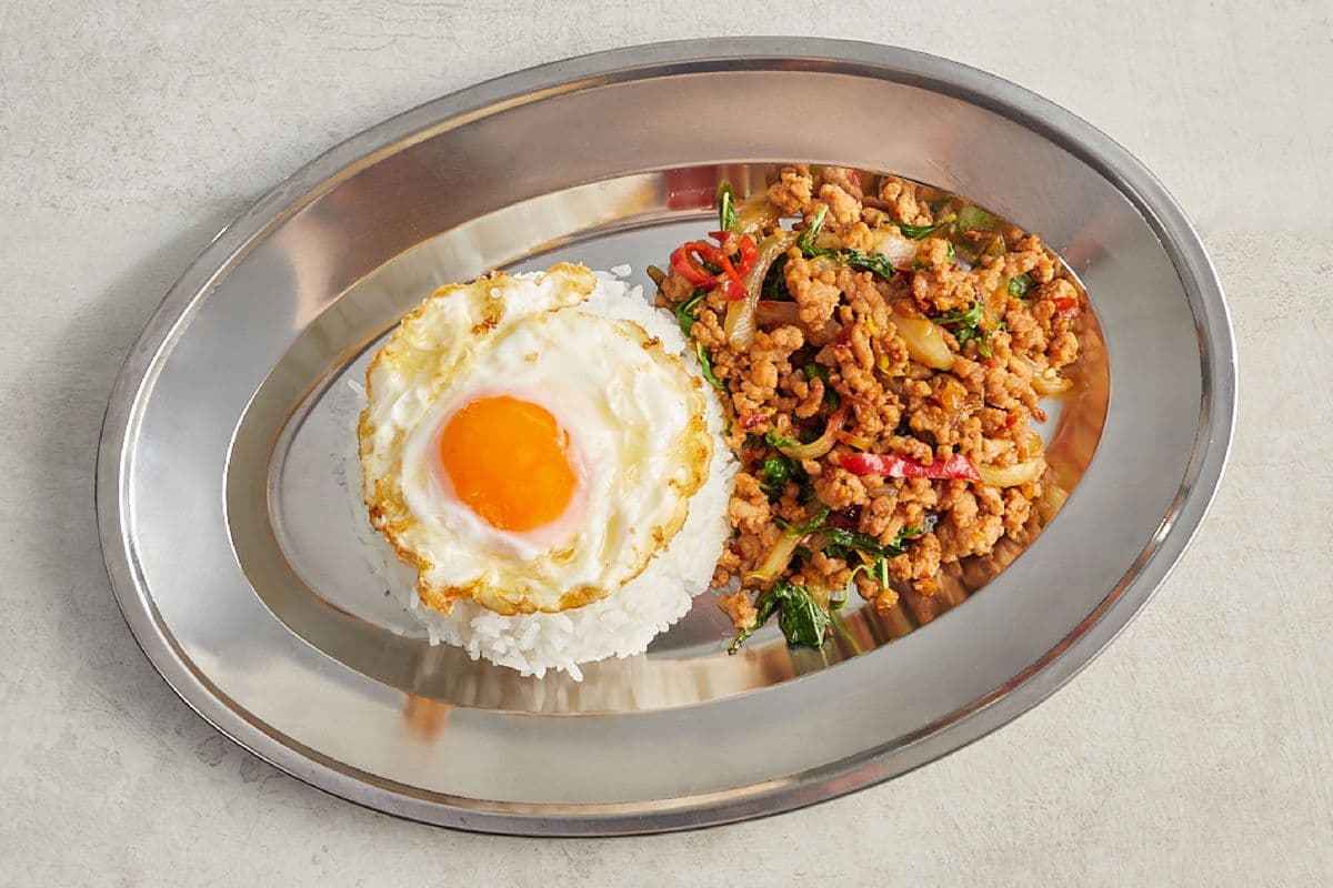 Basil Stir-Fried with Fried Egg