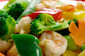 Prawns with Mixed Vegetables 什菜虾球