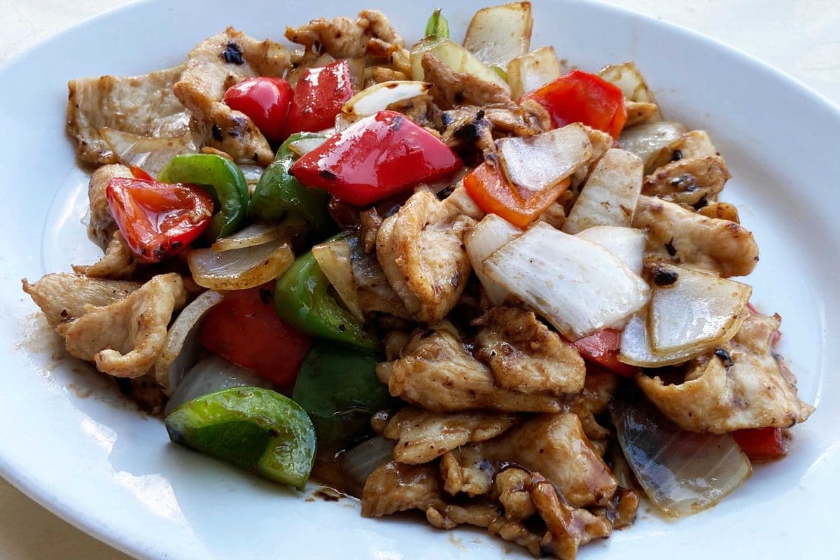 74. Chicken with Pepper in Black Bean Sauce