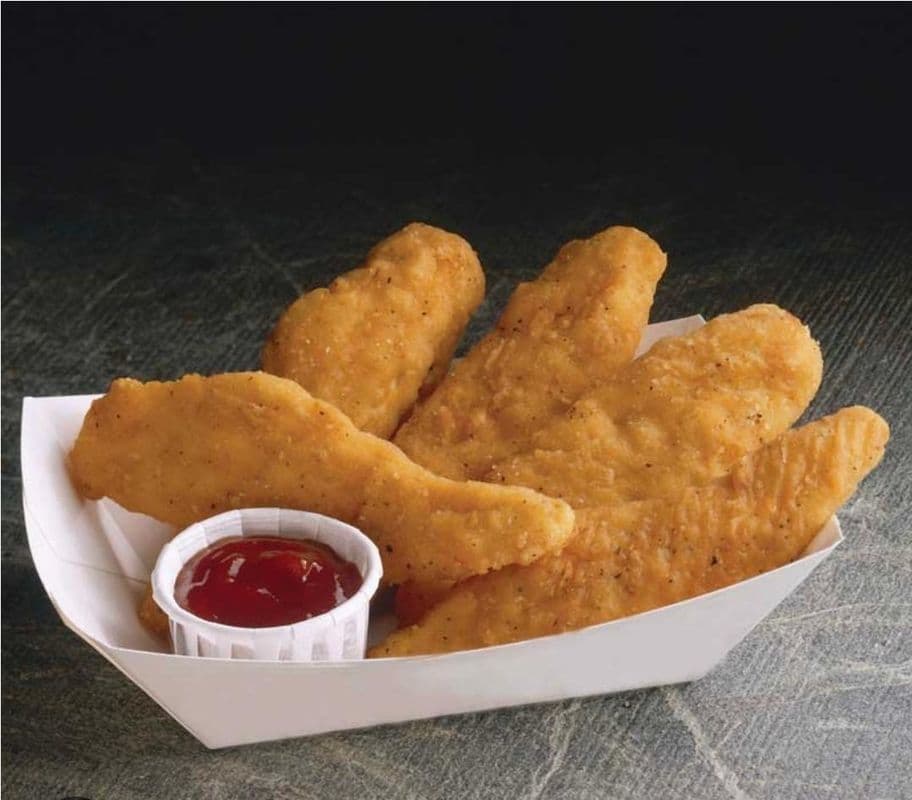 Large 5pcs Breaded Boneless Chicken Strips