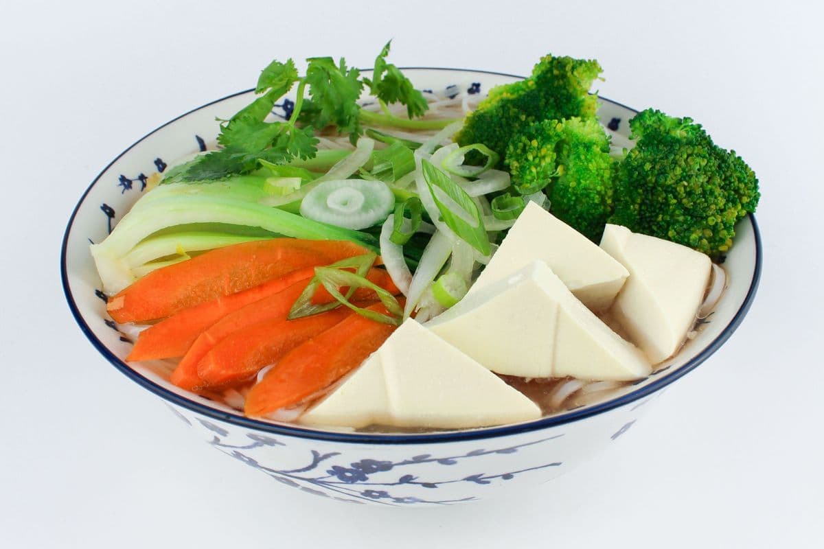 208. Mixed Veggies & Fresh Tofu Pho (Chay)