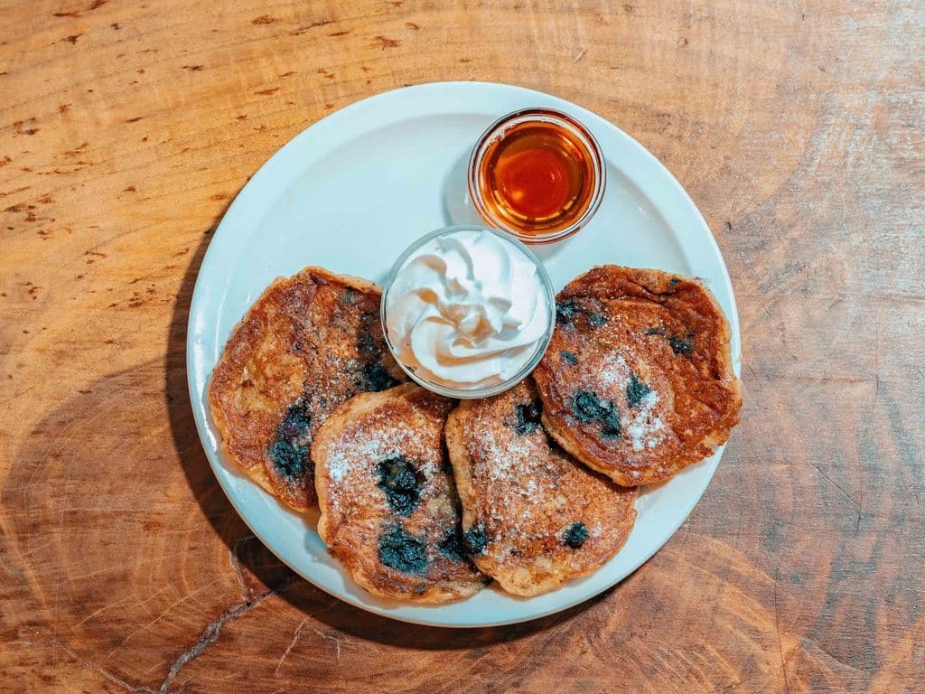 Blueberry Banana Oat Pancakes